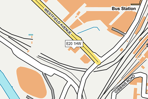 E20 1HW map - OS OpenMap – Local (Ordnance Survey)