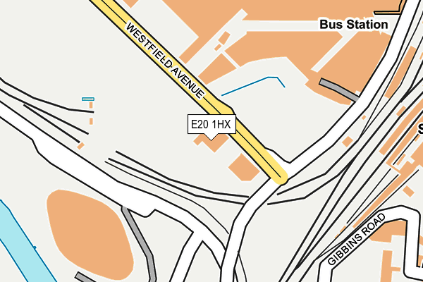 E20 1HX map - OS OpenMap – Local (Ordnance Survey)