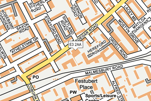 E3 2AA map - OS OpenMap – Local (Ordnance Survey)