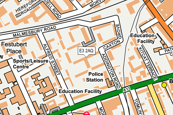 E3 2AQ map - OS OpenMap – Local (Ordnance Survey)