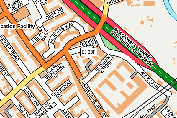 E3 2BF map - OS OpenMap – Local (Ordnance Survey)