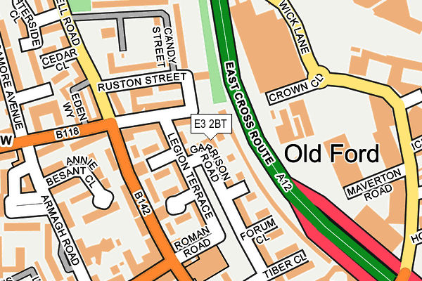 E3 2BT map - OS OpenMap – Local (Ordnance Survey)