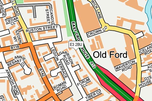 E3 2BU map - OS OpenMap – Local (Ordnance Survey)