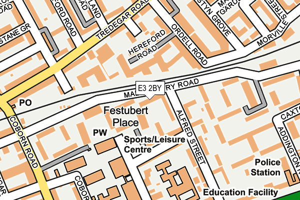 E3 2BY map - OS OpenMap – Local (Ordnance Survey)