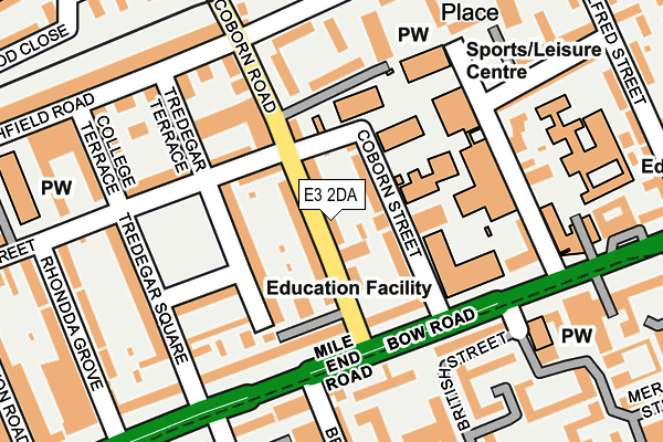 E3 2DA map - OS OpenMap – Local (Ordnance Survey)