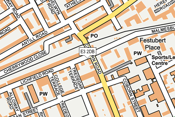E3 2DB map - OS OpenMap – Local (Ordnance Survey)