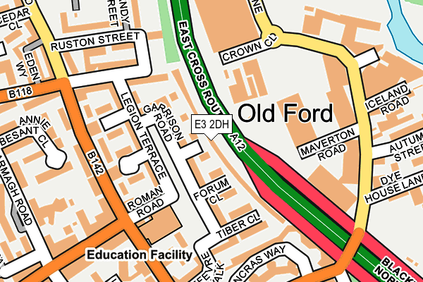 E3 2DH map - OS OpenMap – Local (Ordnance Survey)