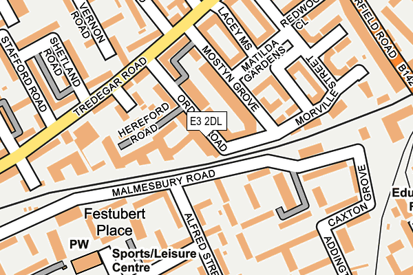 E3 2DL map - OS OpenMap – Local (Ordnance Survey)