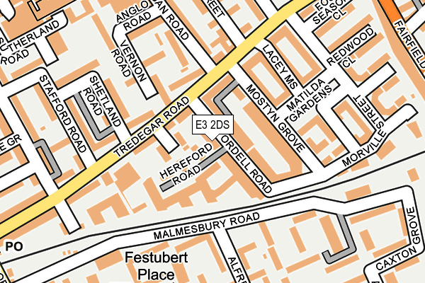 E3 2DS map - OS OpenMap – Local (Ordnance Survey)