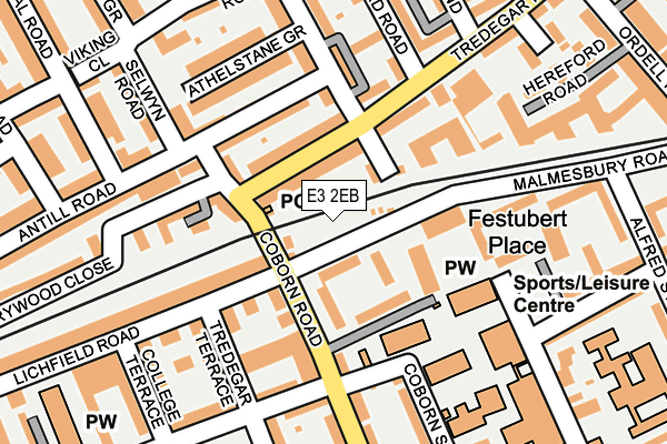 E3 2EB map - OS OpenMap – Local (Ordnance Survey)