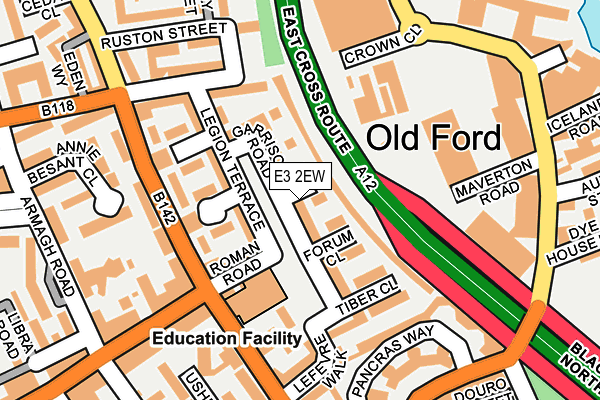 E3 2EW map - OS OpenMap – Local (Ordnance Survey)