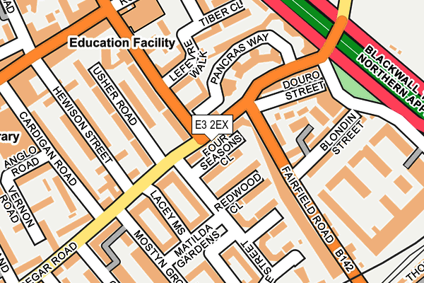 E3 2EX map - OS OpenMap – Local (Ordnance Survey)