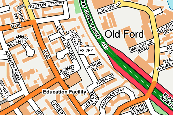 E3 2EY map - OS OpenMap – Local (Ordnance Survey)