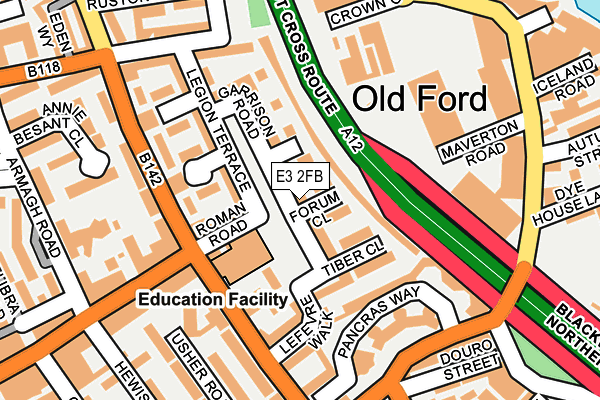 E3 2FB map - OS OpenMap – Local (Ordnance Survey)