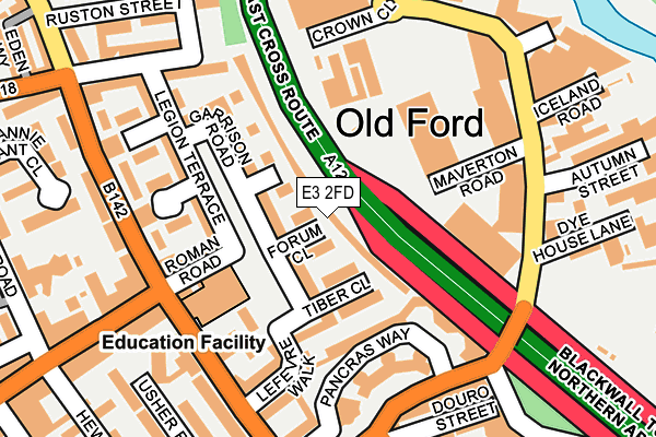 E3 2FD map - OS OpenMap – Local (Ordnance Survey)