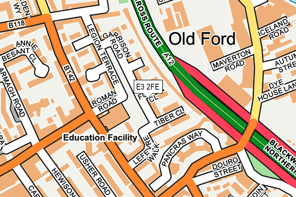 E3 2FE map - OS OpenMap – Local (Ordnance Survey)