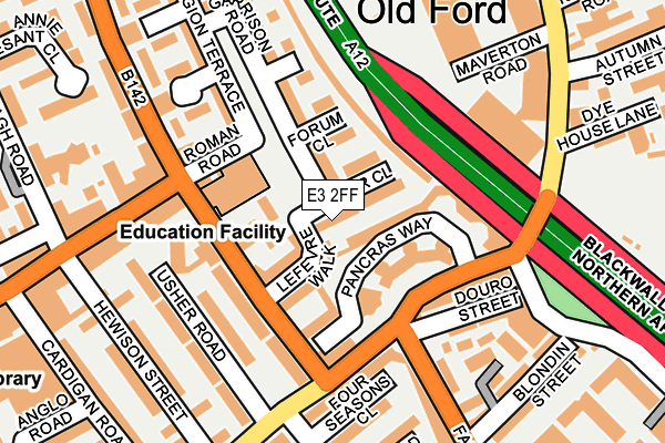 E3 2FF map - OS OpenMap – Local (Ordnance Survey)