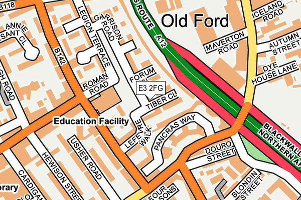 E3 2FG map - OS OpenMap – Local (Ordnance Survey)