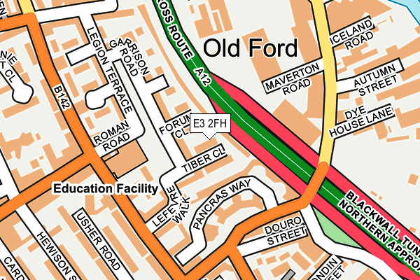 E3 2FH map - OS OpenMap – Local (Ordnance Survey)