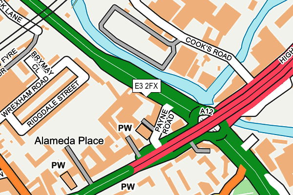 E3 2FX map - OS OpenMap – Local (Ordnance Survey)