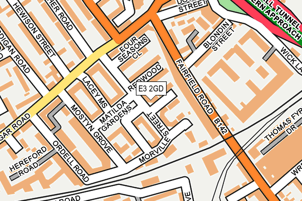 E3 2GD map - OS OpenMap – Local (Ordnance Survey)