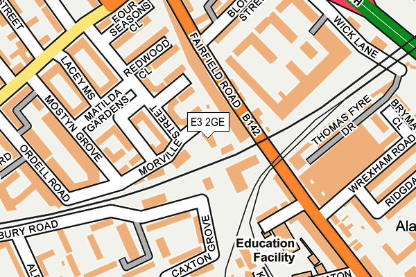 E3 2GE map - OS OpenMap – Local (Ordnance Survey)