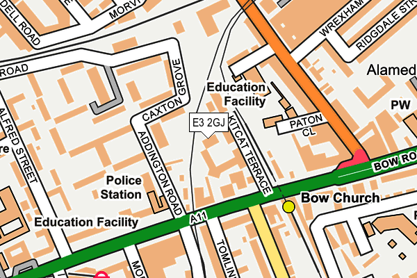 E3 2GJ map - OS OpenMap – Local (Ordnance Survey)