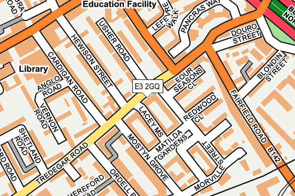 E3 2GQ map - OS OpenMap – Local (Ordnance Survey)