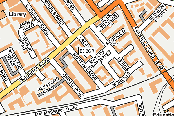 E3 2GR map - OS OpenMap – Local (Ordnance Survey)