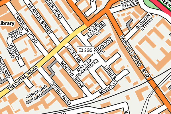 E3 2GS map - OS OpenMap – Local (Ordnance Survey)