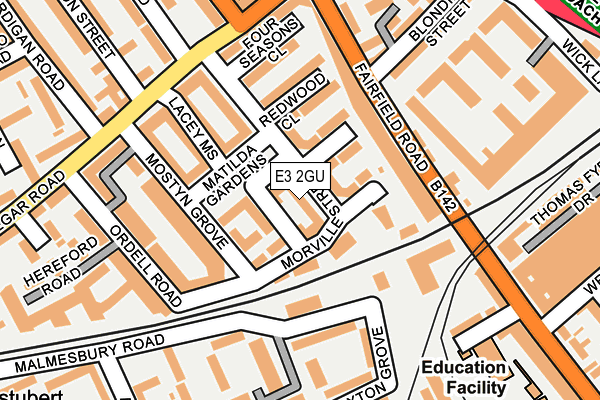 E3 2GU map - OS OpenMap – Local (Ordnance Survey)