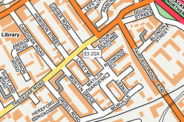 E3 2GX map - OS OpenMap – Local (Ordnance Survey)