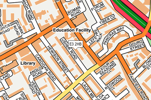 E3 2HB map - OS OpenMap – Local (Ordnance Survey)