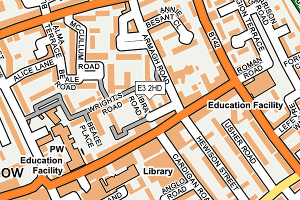 E3 2HD map - OS OpenMap – Local (Ordnance Survey)