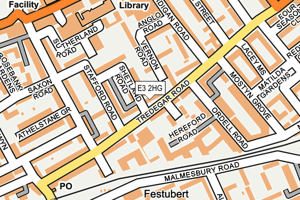 E3 2HG map - OS OpenMap – Local (Ordnance Survey)