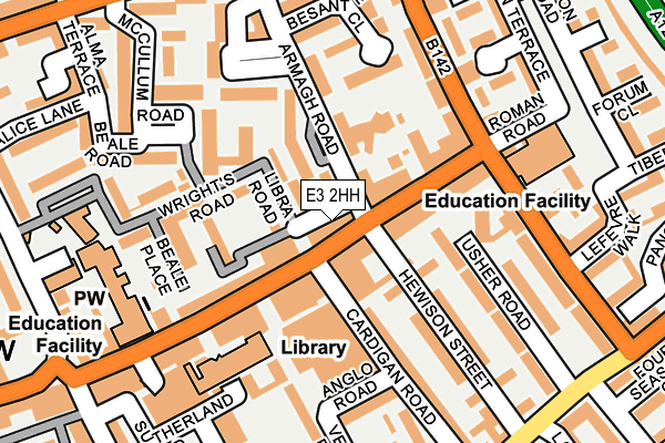 E3 2HH map - OS OpenMap – Local (Ordnance Survey)