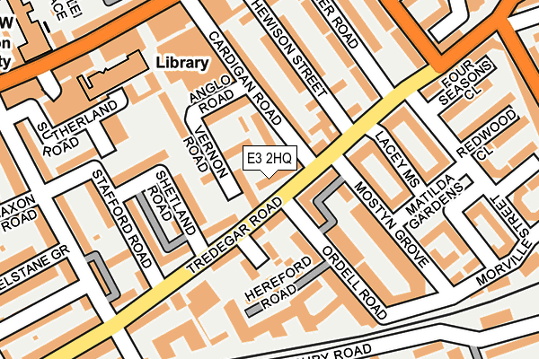 E3 2HQ map - OS OpenMap – Local (Ordnance Survey)