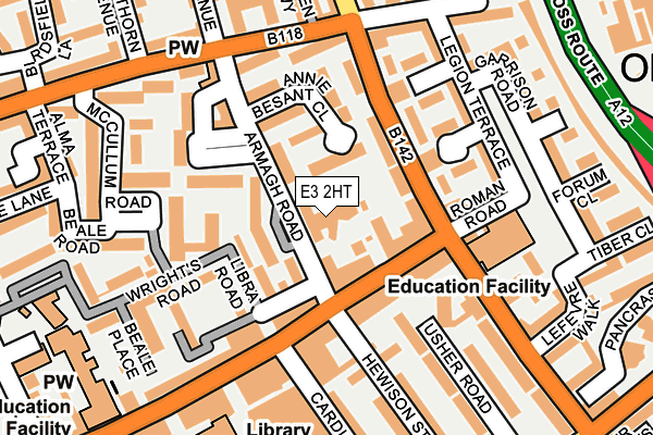 E3 2HT map - OS OpenMap – Local (Ordnance Survey)