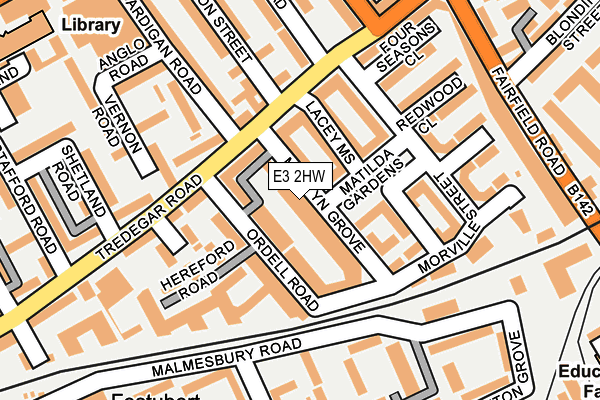 E3 2HW map - OS OpenMap – Local (Ordnance Survey)