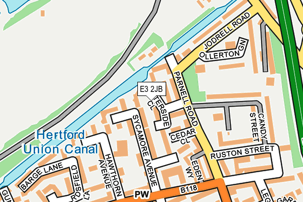 E3 2JB map - OS OpenMap – Local (Ordnance Survey)