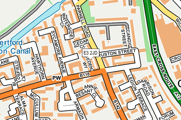 E3 2JD map - OS OpenMap – Local (Ordnance Survey)