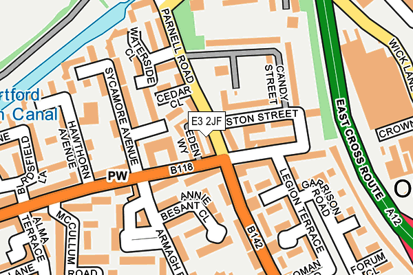 E3 2JF map - OS OpenMap – Local (Ordnance Survey)