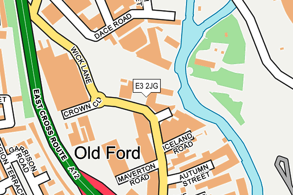 E3 2JG map - OS OpenMap – Local (Ordnance Survey)