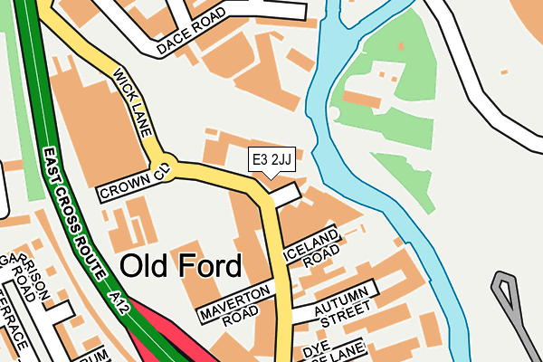 E3 2JJ map - OS OpenMap – Local (Ordnance Survey)