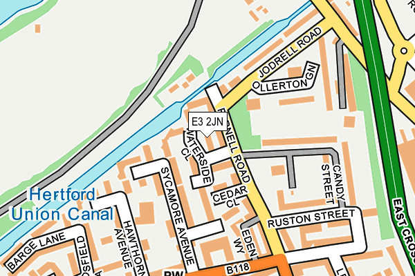 E3 2JN map - OS OpenMap – Local (Ordnance Survey)