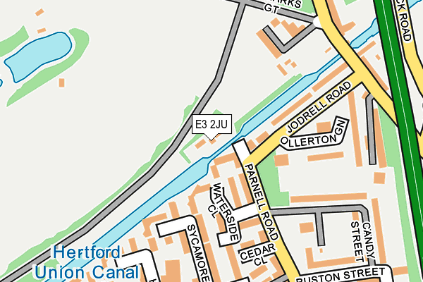 E3 2JU map - OS OpenMap – Local (Ordnance Survey)