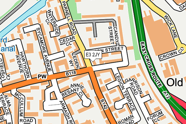 E3 2JY map - OS OpenMap – Local (Ordnance Survey)