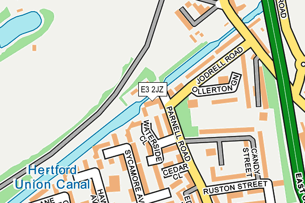 E3 2JZ map - OS OpenMap – Local (Ordnance Survey)