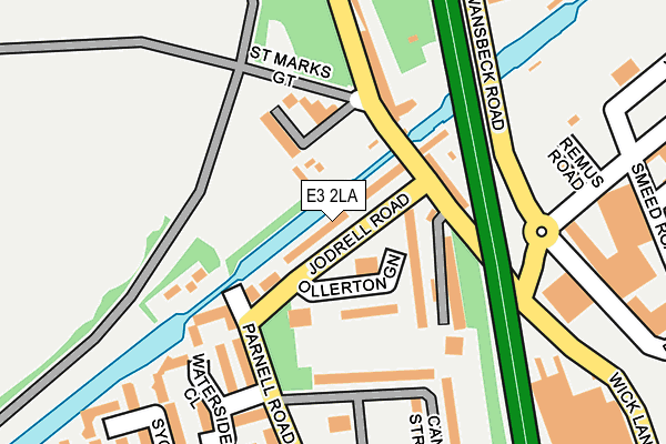 E3 2LA map - OS OpenMap – Local (Ordnance Survey)