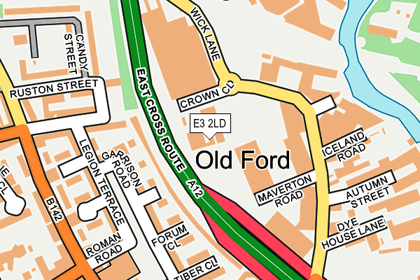 E3 2LD map - OS OpenMap – Local (Ordnance Survey)